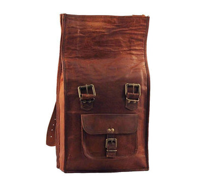 Handmade Brown Genuine Large Leather Backpack